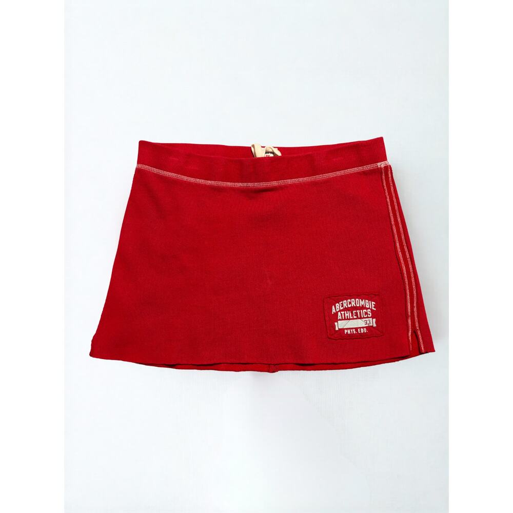 Vintage Abercrombie & Fitch Red Athletic Skirt with Patch Size XS